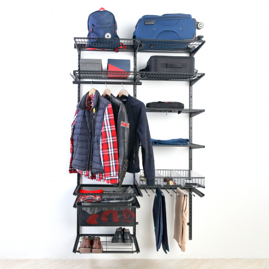 Полка для обуви выдвижная НСХ 54.9x11x37.6 см сталь цвет чёрный