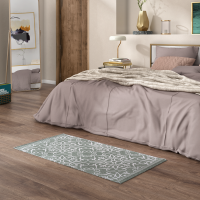 Коврик декоративный хлопок Inspire Lesia 60x120 см цвет зеленый