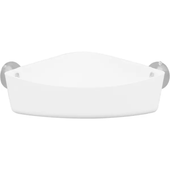 Полка на присосках Berossi Krita угловая цвет белый