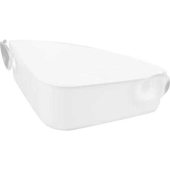 Полка на присосках Berossi Krita угловая цвет белый