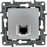 Розетка компьютерная RJ45 категория 5e UTP - Legrand Etika - алюминий