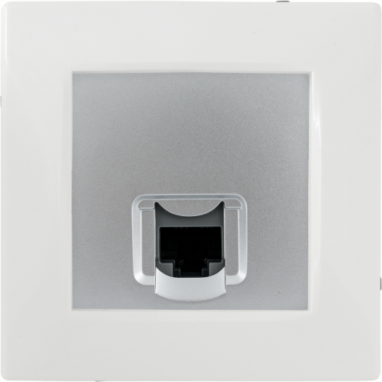 Розетка компьютерная RJ45 категория 5e UTP - Legrand Etika - алюминий