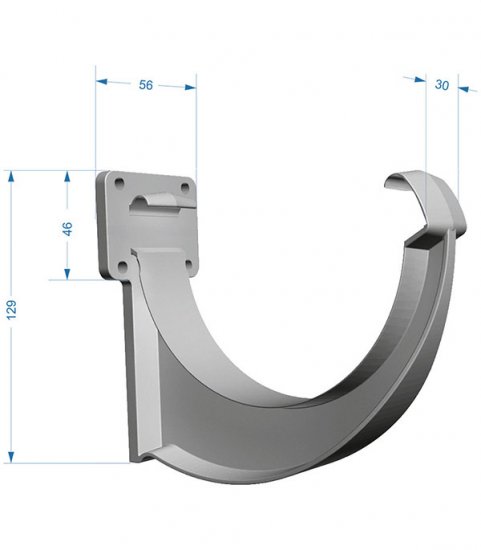 Кронштейн желоба Docke Lux пластиковый d140 мм шоколад RAL 8019