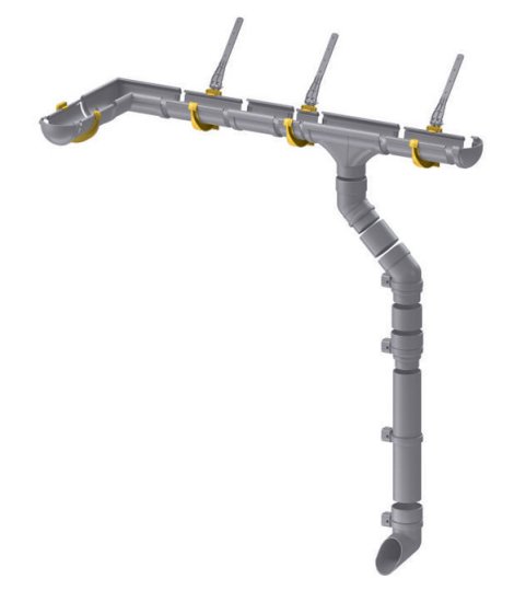 Кронштейн желоба Docke Lux пластиковый d140 мм шоколад RAL 8019