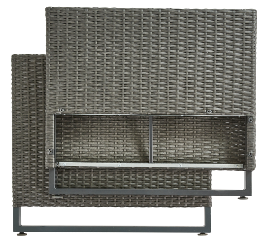 Подлокотник для садовой мебели Naterial Noa Fix 10x62x10 см ротанг серый 2 шт