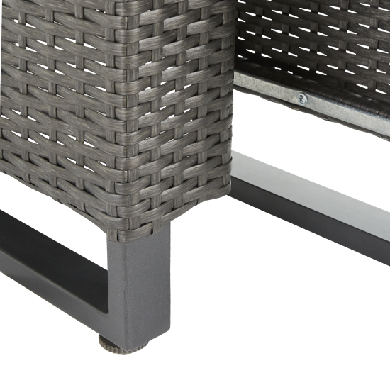 Подлокотник для садовой мебели Naterial Noa Fix 10x62x10 см ротанг серый 2 шт