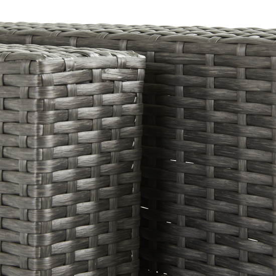 Подлокотник для садовой мебели Naterial Noa Fix 10x62x10 см ротанг серый 2 шт