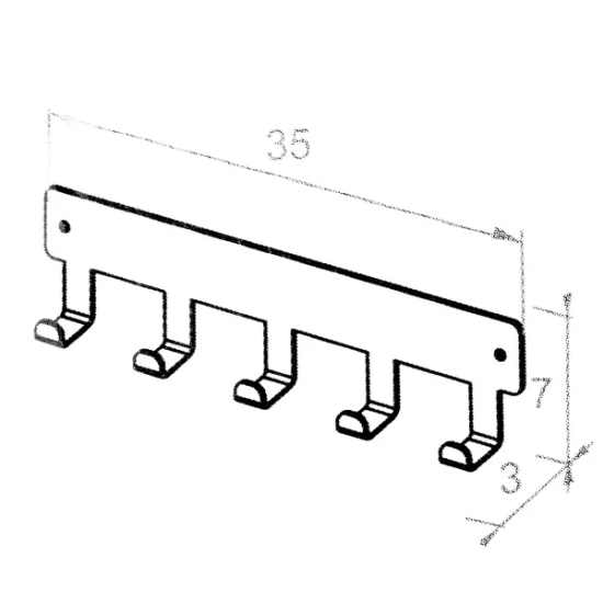 Планка 5 крючков Март Ferro цвет белый