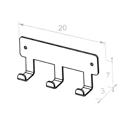 Планка 3 крючка Март Ferro цвет белый