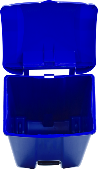 Бак садовый для мусора на колесиках с педалью 110 л цвет синий