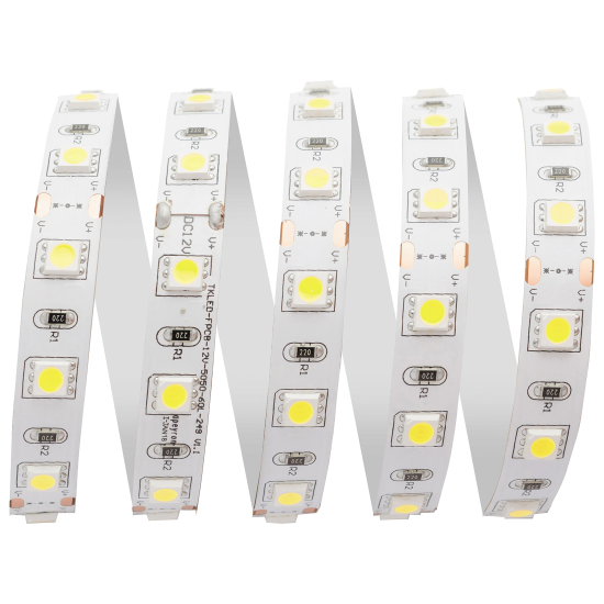 Светодиодная лента для подсветки рабочей зоны Apeyron SMD5050 12В 10мм 2м 10Вт/м 60диод/м 700лм/м 4К нейтральный свет