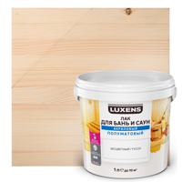 Лак для бань и саун водный Luxens цвет прозрачный полуматовый 1 л