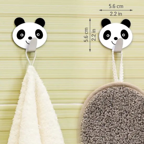 Крючок Tatkraft Panda цвет белый черный 2 шт