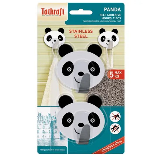 Крючок Tatkraft Panda цвет белый черный 2 шт