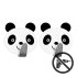Крючок Tatkraft Panda цвет белый черный 2 шт