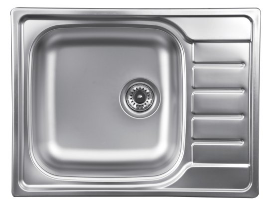 Мойка для кухни врезная с крылом ЕХ-180 65x50 см нержавеющая сталь цвет серебристый