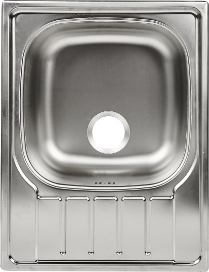 Мойка для кухни врезная с крылом ЕХ-180 65x50 см нержавеющая сталь цвет серебристый