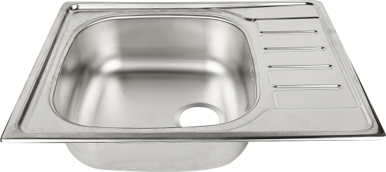 Мойка для кухни врезная с крылом ЕХ-180 65x50 см нержавеющая сталь цвет серебристый