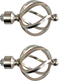 Наконечники Inspire Твист металл 6 см цвет никель 2 шт