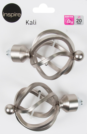 Наконечники Inspire Твист металл 6 см цвет никель 2 шт