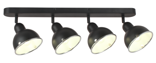 Спот поворотный Inspire Farell 4 лампы E14 3 м² цвет черный