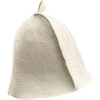 Шапка для бани Бацькина баня Белая