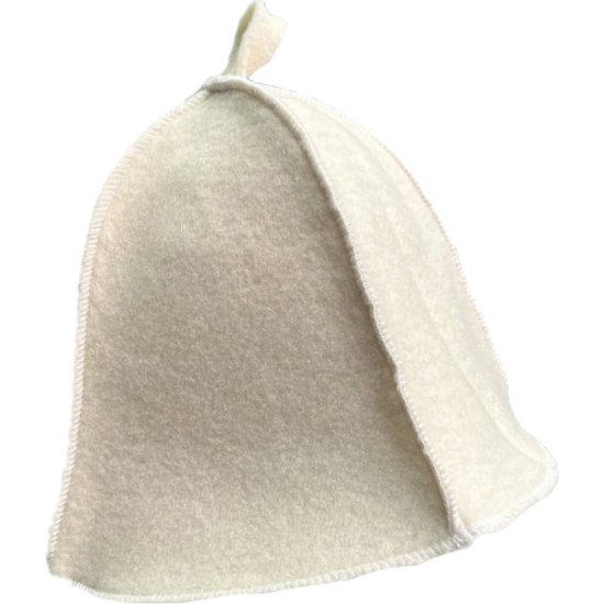 Шапка для бани Бацькина баня Белая