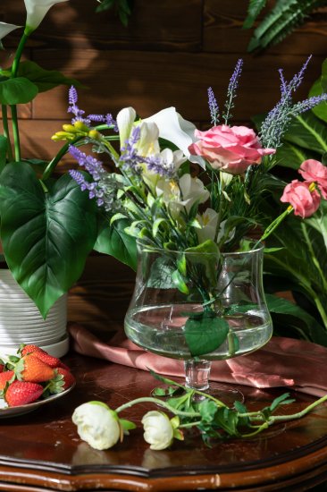 Ваза-бокал Лангрен стекло цвет прозрачный 22 см