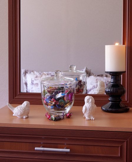 Ваза с крышкой Мэри стекло цвет прозрачный 19 см