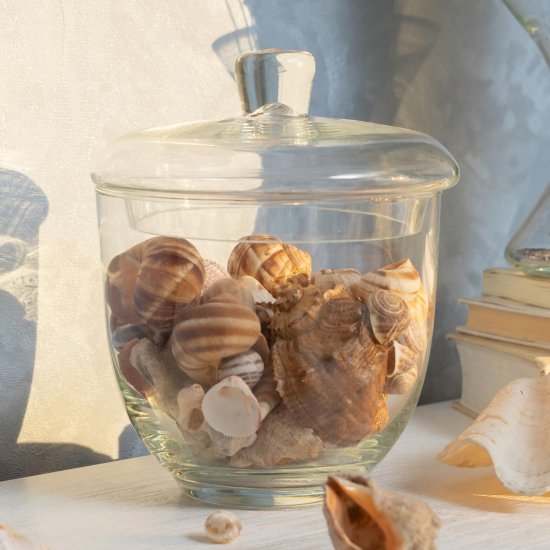 Ваза с крышкой Мэри стекло цвет прозрачный 19 см