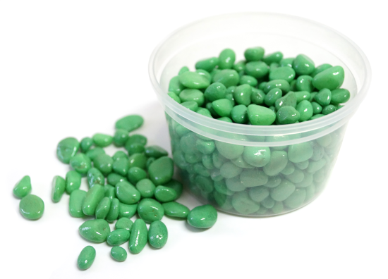 Грунт декоративный мелкий 2-4 мм 9x5.5 см зелёный