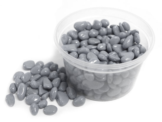 Грунт декоративный мелкий 2-4 мм 9x5.5 см серый