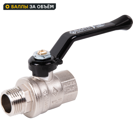Кран шаровой прямой Bugatti Oregon DN15 PN40 1/2