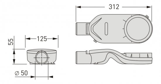 Трап для душа Berges Trend 800 мм комбинированный затвор