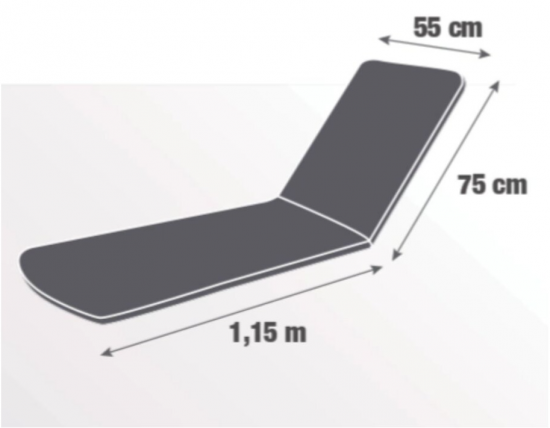 Подушка для садовой мебели Naterial Bigrey 190x55 см полиэстер бежевый