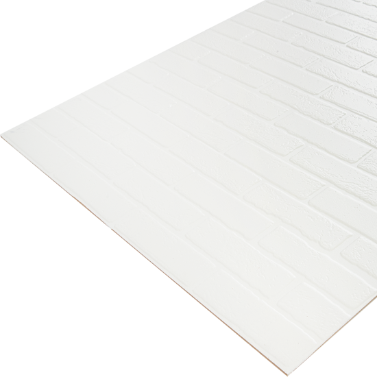 Листовая панель МДФ Кирпич белый 2200x930x6 мм 2.05 м²