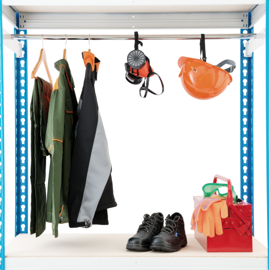 Стеллаж металлический 4 полки 180x122x63 см цвет серый/синий нагрузка на полку 350 кг