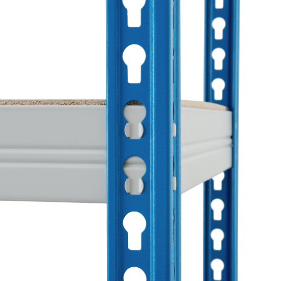 Стеллаж металлический 4 полки 180x122x63 см цвет серый/синий нагрузка на полку 350 кг