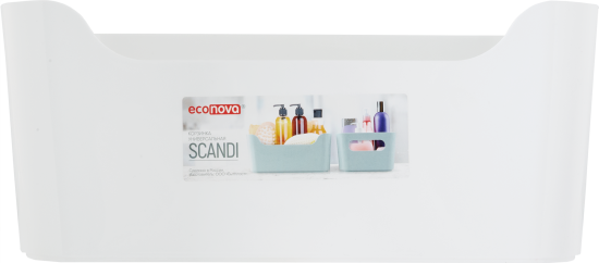 Корзина для хранения Scandi 34x14x24 см пластик цвет белый