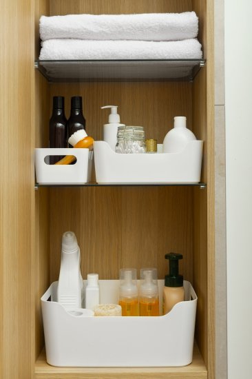 Корзина для хранения Scandi 34x14x24 см пластик цвет белый