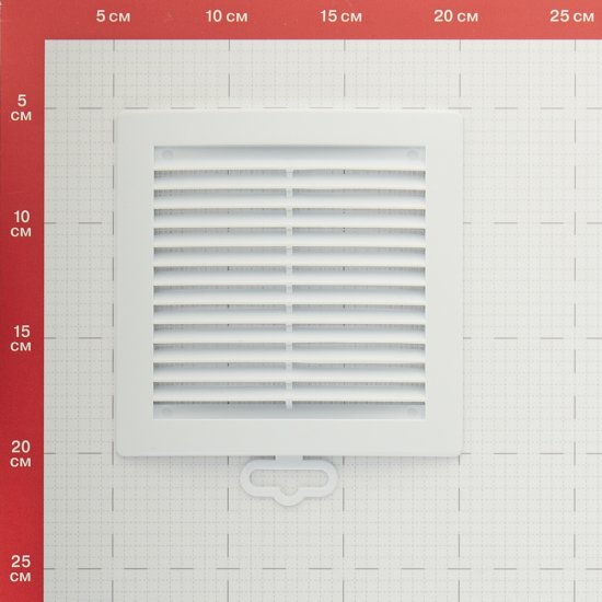 Решетка вентиляционная пластиковая приточно-вытяжная Era РЦ 150х150 мм с сеткой белая