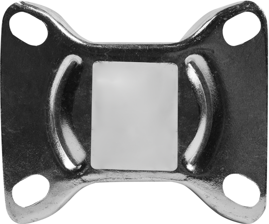 Колесо промышленное неповоротное, без тормоза 100 мм, до 70 кг, цвет цинк