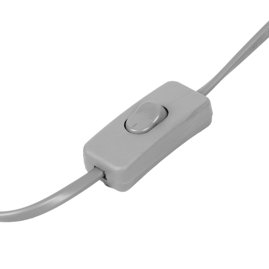 Шнур с выключателем 2 м 220 В цвет серый