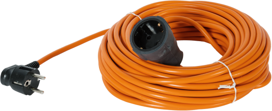 Удлинитель-шнур садовый 1 розетка с заземлением 3x1 мм 25 м 2200 Вт цвет оранжевый