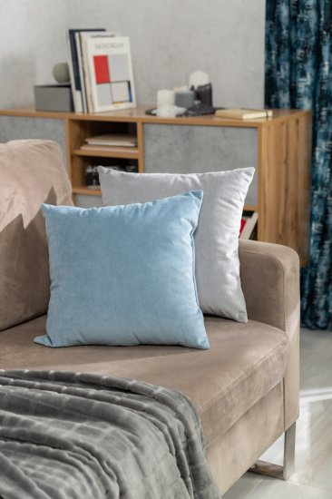 Подушка Inspire Dubbo 40x40 см цвет серо-синий