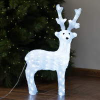Светящаяся электрическая фигура «Олень» для улицы 120 ламп, 63 см, цвет холодный белый