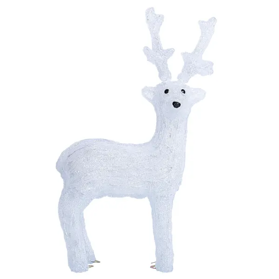 Светящаяся электрическая фигура «Олень» для улицы 120 ламп, 63 см, цвет холодный белый