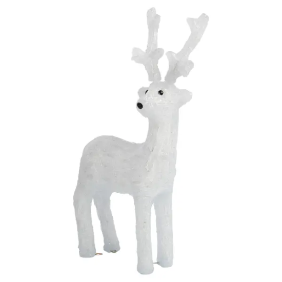 Светящаяся электрическая фигура «Олень» для улицы 120 ламп, 63 см, цвет холодный белый