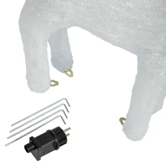 Светящаяся электрическая фигура «Олень» для улицы 120 ламп, 63 см, цвет холодный белый