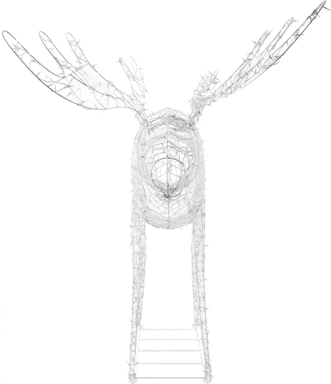 Светящаяся электрическая фигура «Лось» для улицы 1300 ламп, 200 см, цвет холодный белый